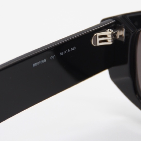 NEW BALENCIAGA SUNGLASSES BB0106S 001 EYEWEAR BALENCIAGA BB 0106S BLACK - Picture 9 of 11